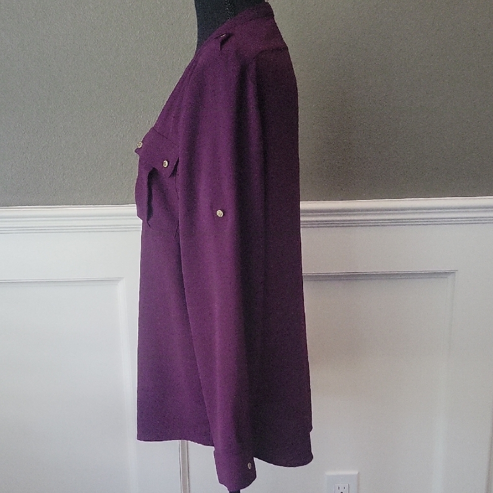 Calvin Klein Deep Purple Blouse - Picture 2 of 4